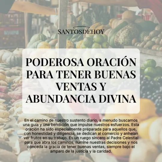 Imágen de Poderosa Oración para tener Buenas Ventas y Abundancia Divina