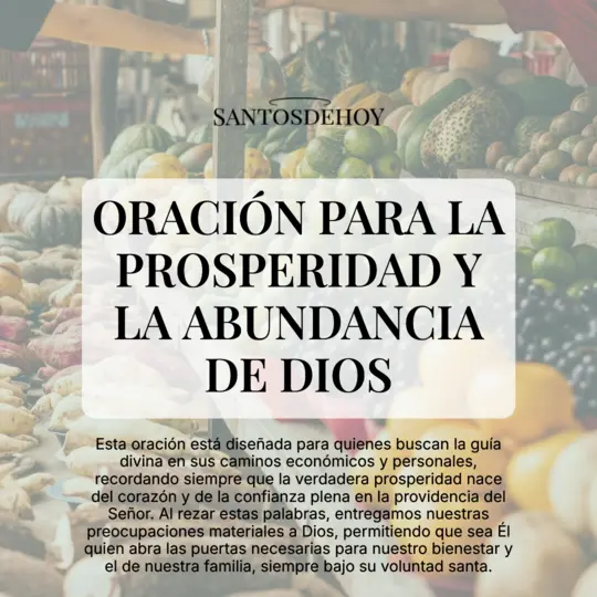 Imágen de Oración para la prosperidad y la abundancia de Dios