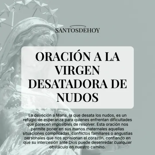 Imágen de Oración a la Virgen Desatadora de Nudos