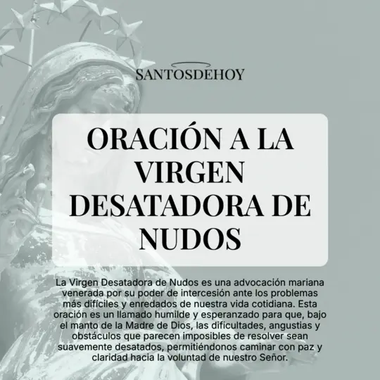 Imágen de Oración a la Virgen Desatadora de Nudos