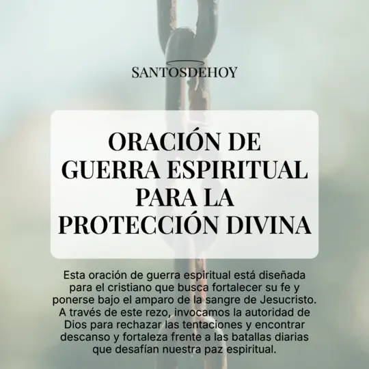 Imágen de Oración de guerra espiritual para la protección divina