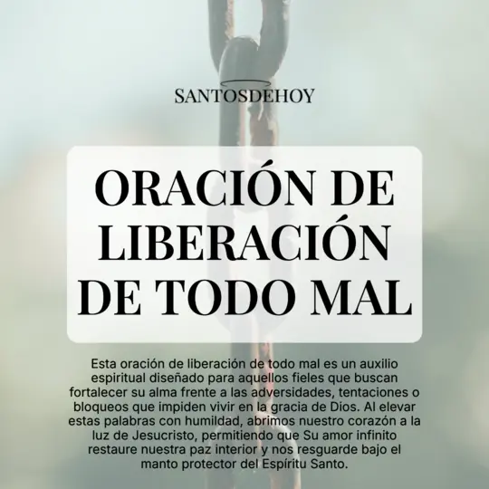 Imágen de Oración de liberación de todo mal