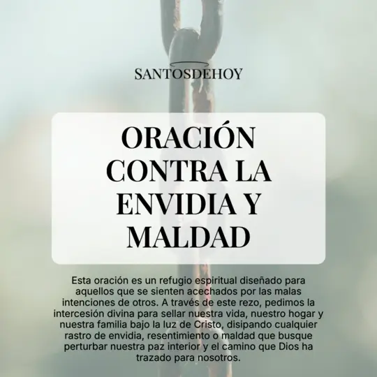 Imágen de Oración contra la envidia y maldad