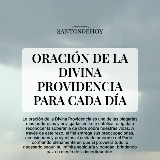 Imágen de Oración de la Divina Providencia para cada día